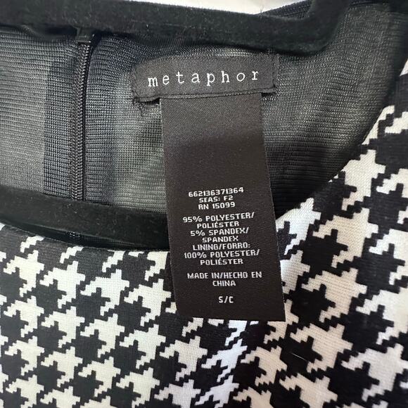 New metephor mod suiting ponte houndstooth shift dress size small - Picture 5 of 6